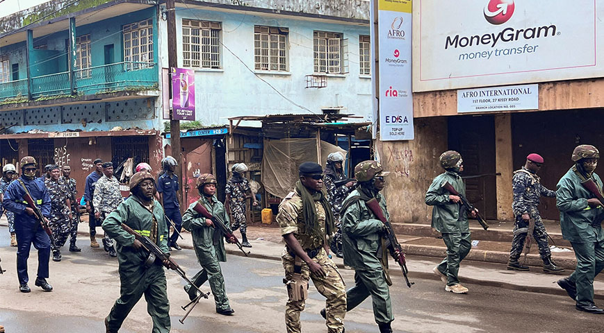 13 soldiers killled in Sierra Leone after sunday clashes